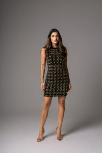 Vestido bordado em vidrilhos